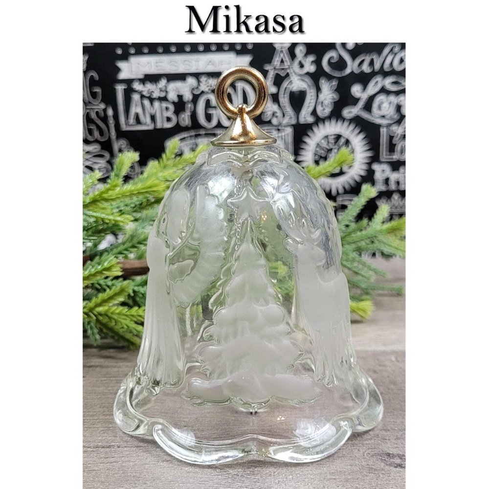 Mikasa Vintage Holiday Lights Crystal Bell🎄